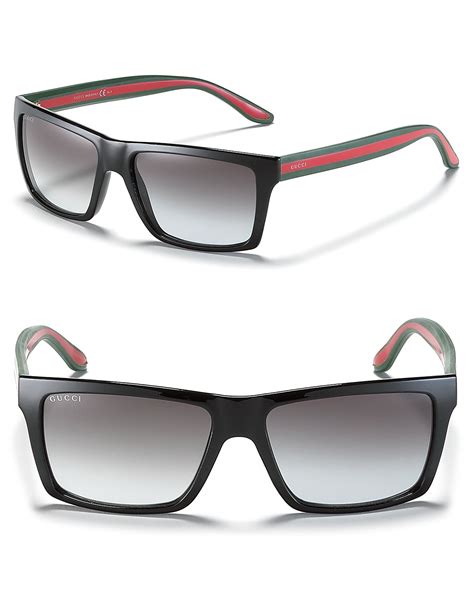 gucci black rectangle sunglasses.